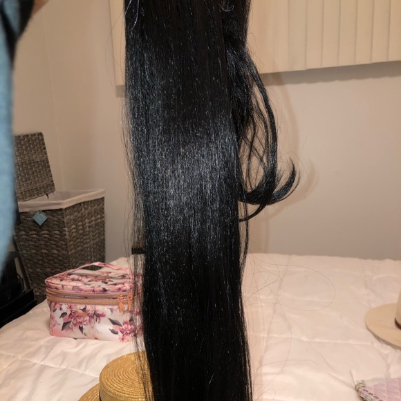 Fake hair ponytail dark brown - Picture 2 of 4
